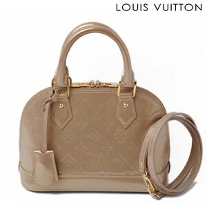 Louis Vuitton Alma Shoulder Bag Handbag Strap Vernis Patent Rose Pink